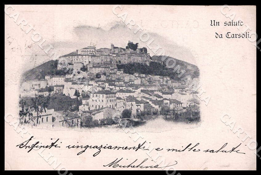 L'Aquila Carsoli Saluti da PIEGHINA cartolina GM0220 – fronte