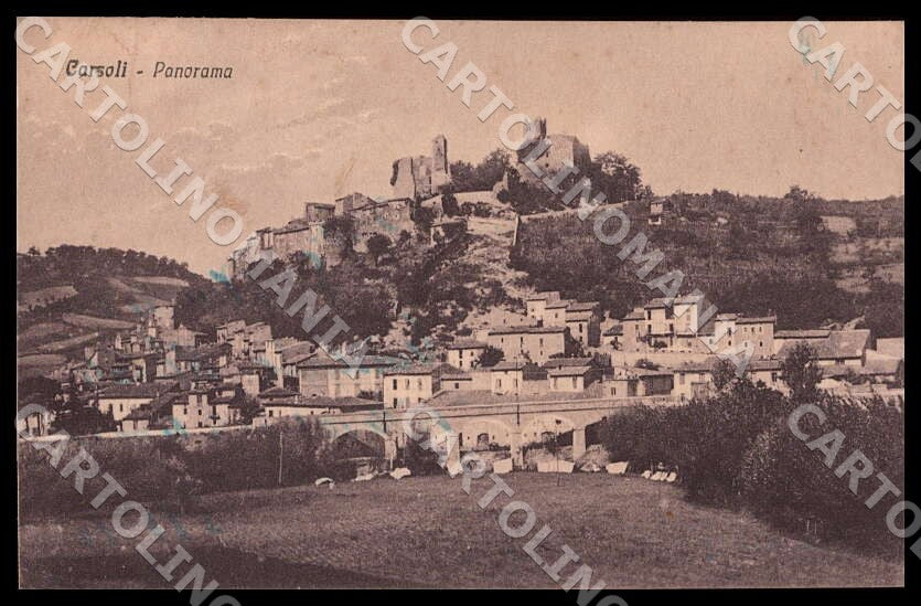 L'Aquila Carsoli Panorama SCOLLATA MACCHIE cartolina GM0221 – fronte