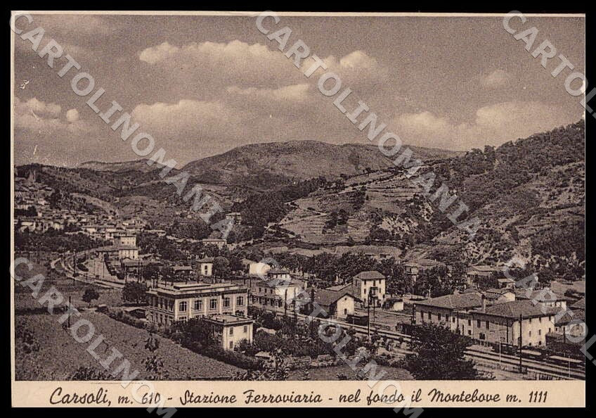 L'Aquila Carsoli Stazione Ferroviaria RIFILATA ABRASA FG cartolina GM0223 – fronte