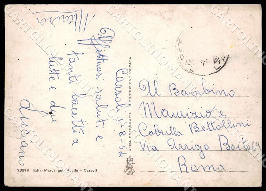 L'Aquila Carsoli Viale Umberto I Alterocca FG Foto cartolina GM0226 – retro
