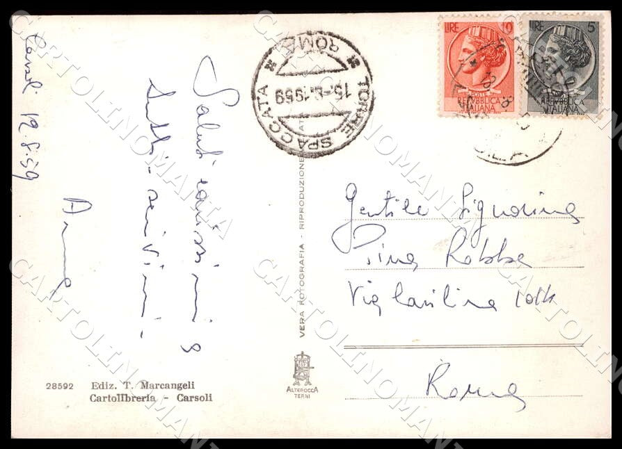 L'Aquila Carsoli Zona Villini Alterocca FG Foto cartolina GM0227 – retro