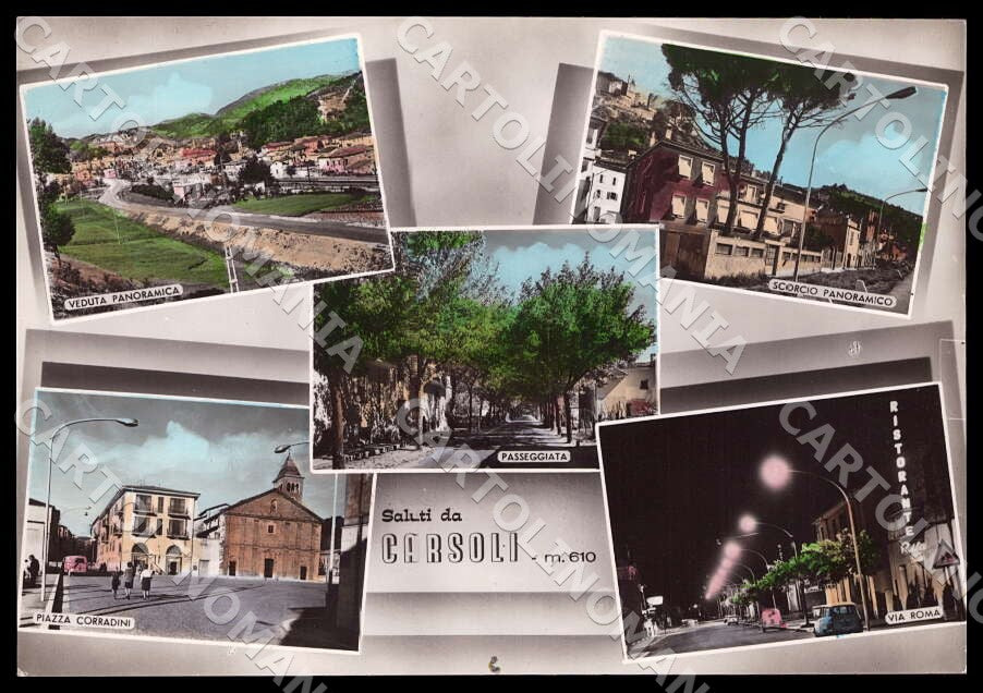 L'Aquila Carsoli Saluti da Veduta panoramica PIEGHINA FG Foto cartolina GM0231 – fronte