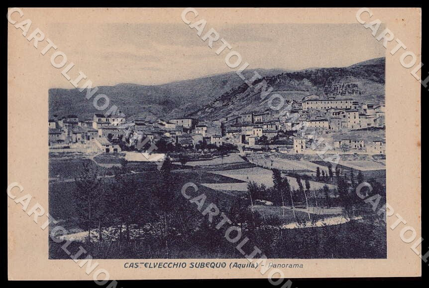 L'Aquila Castelvecchio Subequo Panorama cartolina GM0234 – fronte