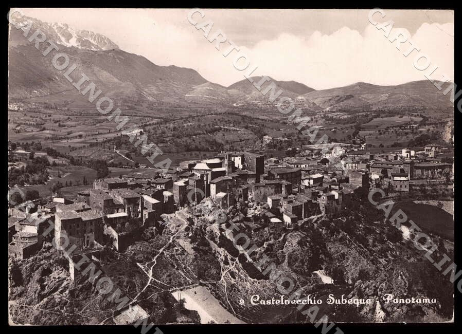 L'Aquila Castelvecchio Subequo Panorama PIEGHINE FG Foto cartolina GM0237 – fronte