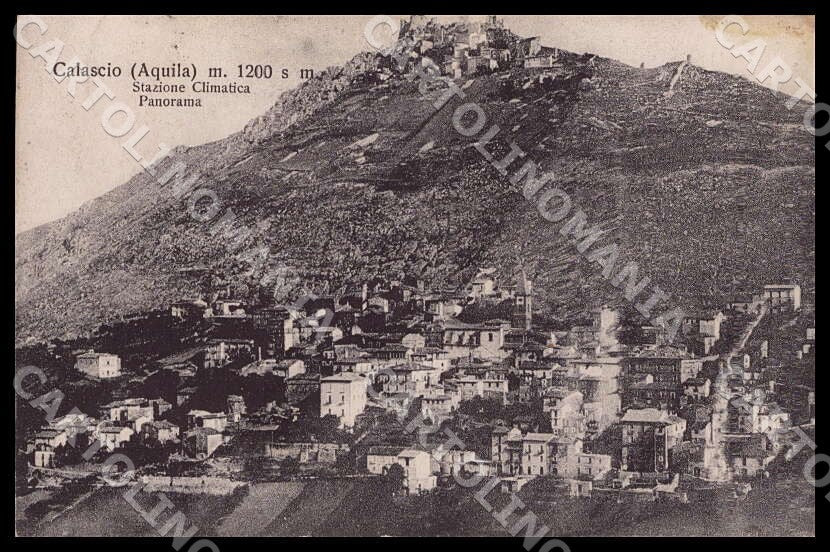L'Aquila Calascio Stazione Climatica Panorama PIEGATA cartolina GM0248 – fronte