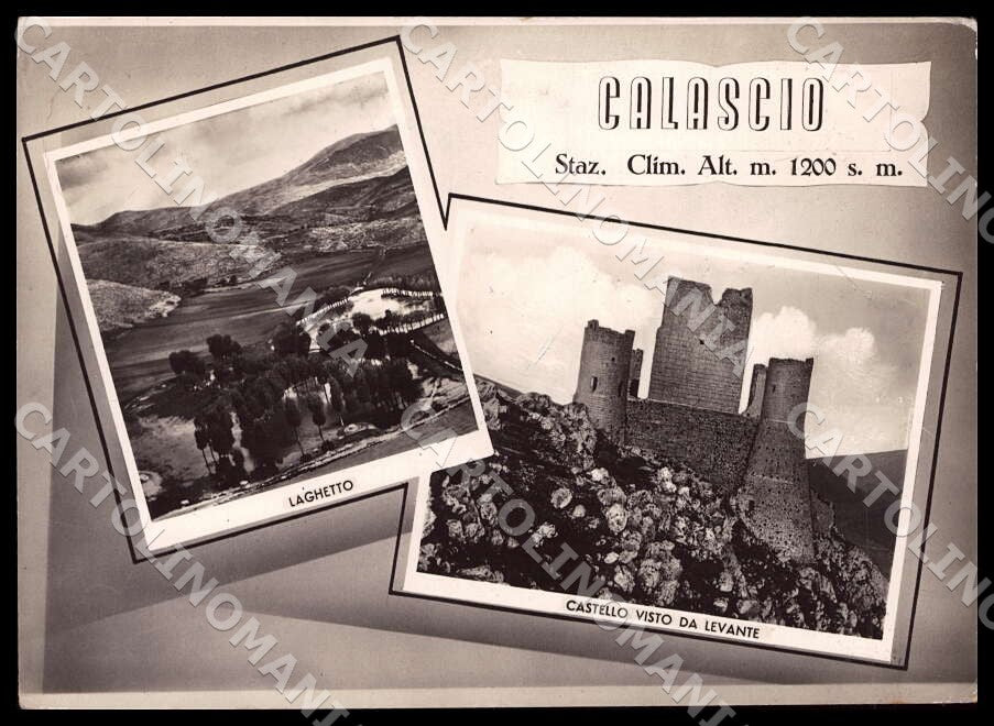 L'Aquila Calascio Stazione Climatica Laghetto Castello FG Foto cartolina GM0249 – fronte