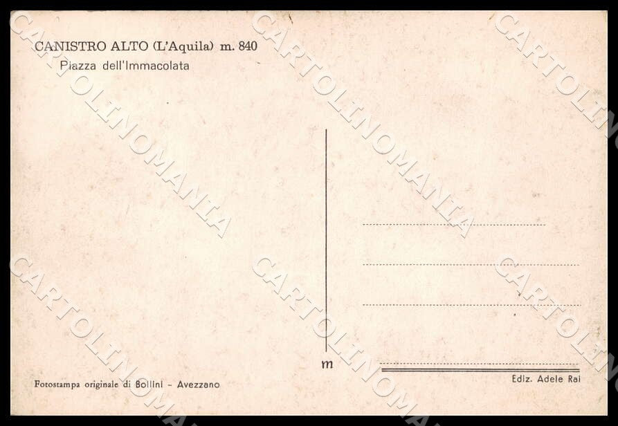 L'Aquila Canistro Alto Piazza Immacolata Auto FG Foto cartolina GM0251 – retro