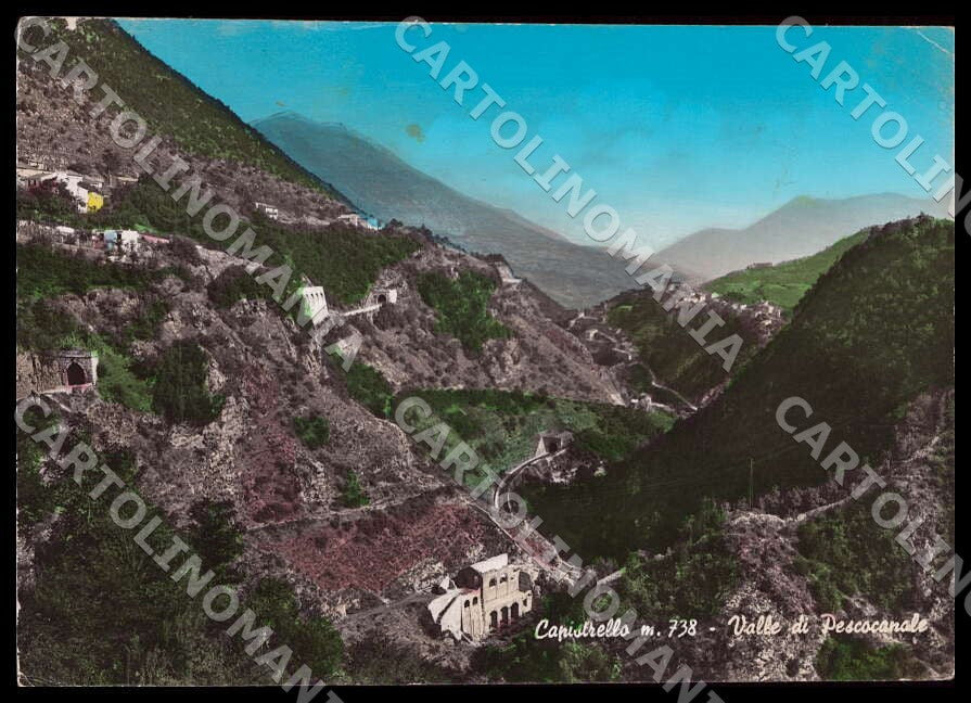 L'Aquila Capistrello Valle Pescocanale PIEGHE FG Foto cartolina GM0264 – fronte