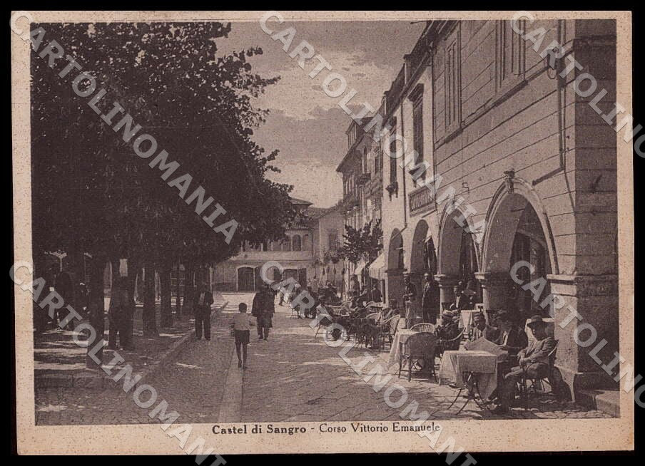 L'Aquila Castel di Sangro Corso Vittorio Emanuele Bar FG cartolina GM0271 – fronte
