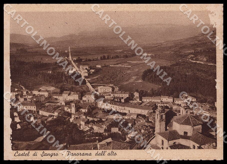 L'Aquila Castel di Sangro Panorama alto ABRASA FG cartolina GM0272 – fronte