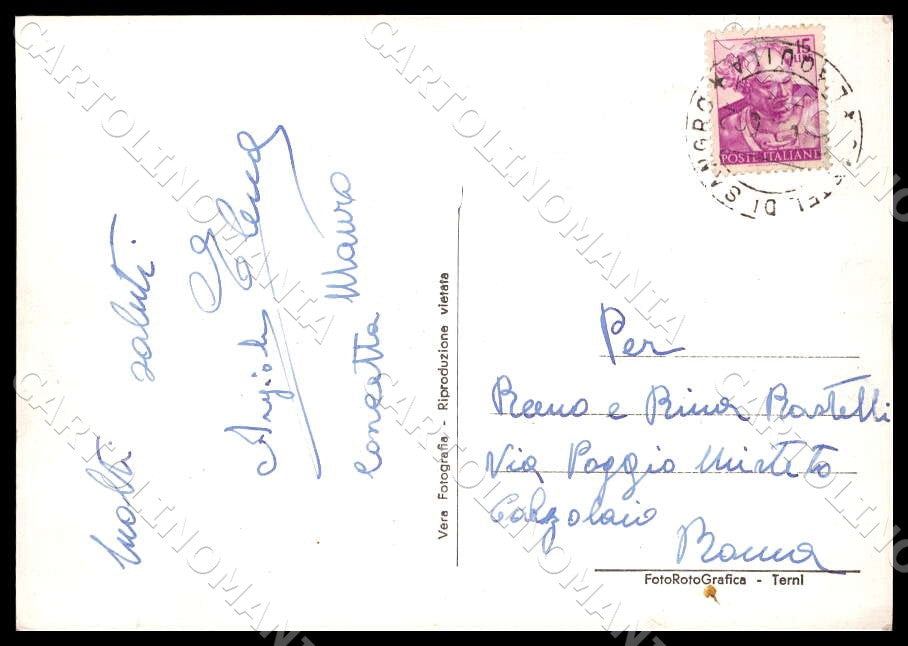 L'Aquila Castel di Sangro Panorama FG Foto cartolina GM0280 – retro