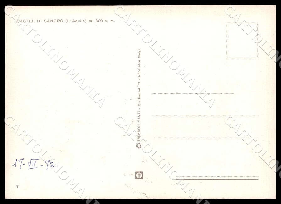 L'Aquila Castel di Sangro Autobus Corriera Auto FG Foto cartolina GM0282 – retro
