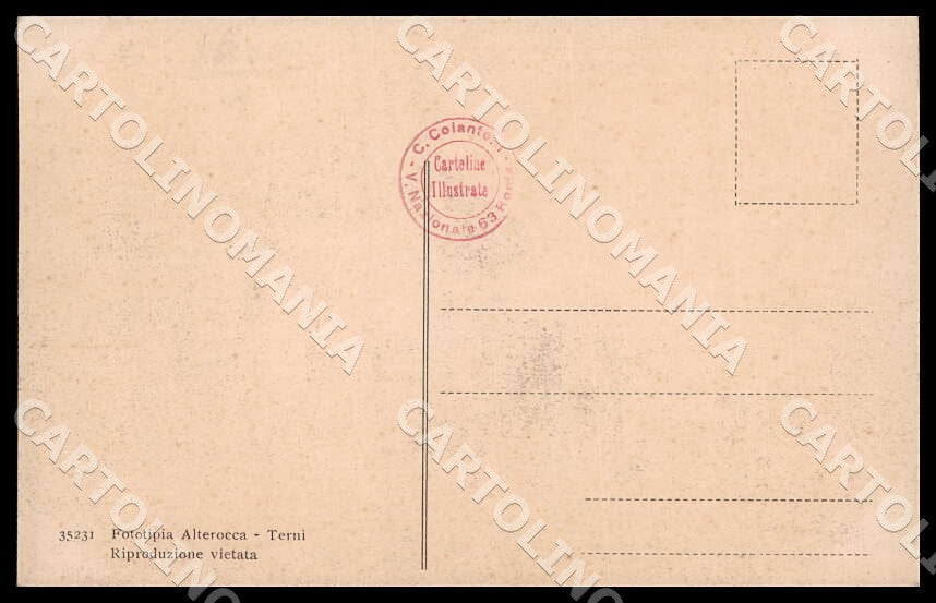 L'Aquila Collarmele Scuole Duca Abruzzi Terremoto Alterocca cartolina GM0284 – retro