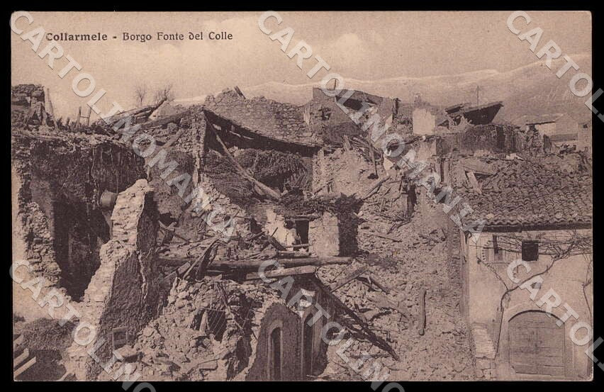 L'Aquila Collarmele Borgo Fonte Colle Alterocca Terremoto cartolina GM0285 – fronte