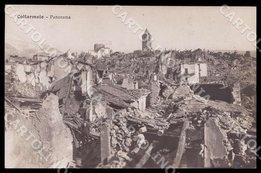 L'Aquila Collarmele Panorama Alterocca Terremoto Foto cartolina GM0287 – fronte