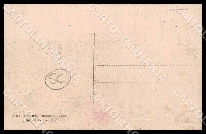 L'Aquila Cerchio Attendamento 13° Fanteria Alterocca SCOLLATA cartolina GM0290 – retro