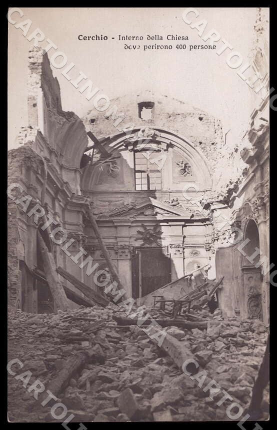 L'Aquila Cerchio Interno Chiesa Terremoto Alterocca Foto cartolina GM0291 – fronte
