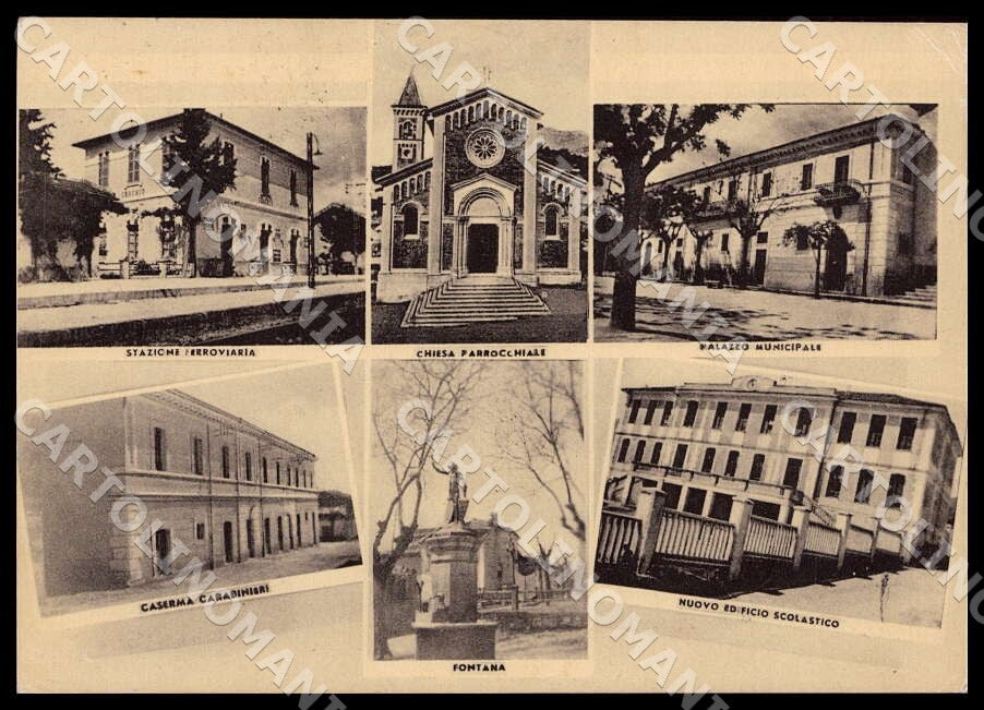 L'Aquila Cerchio Stazione ferroviaria Chiesa parrocchiale FG cartolina GM0292 – fronte