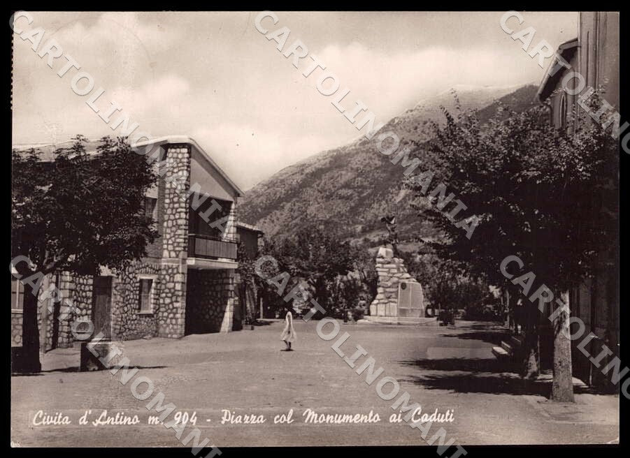 L'Aquila Civita d'Antino Piazza Monumento Caduti FG Foto cartolina GM0294 – fronte