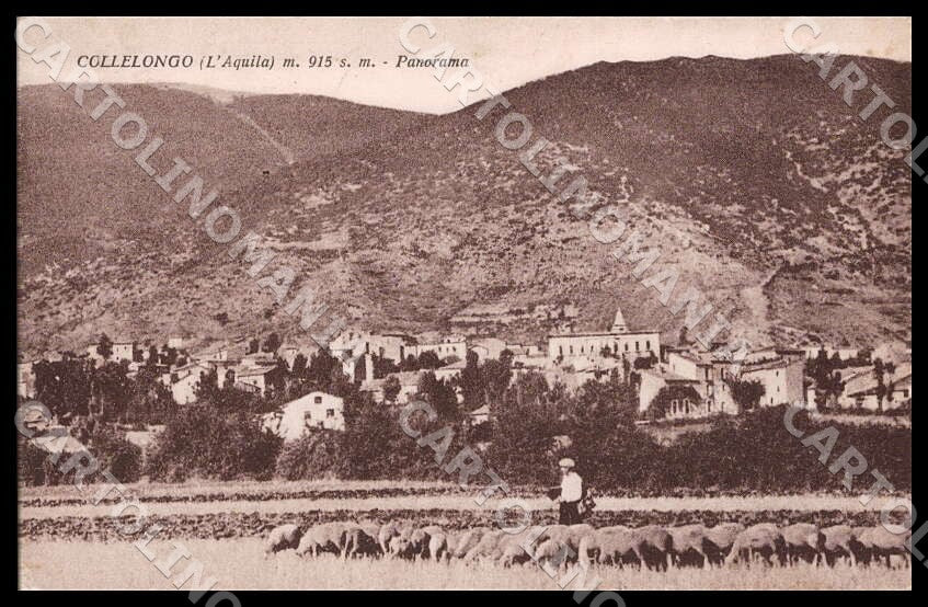 L'Aquila Collelongo Panorama Alterocca Gregge ABRASA cartolina GM0302 – fronte