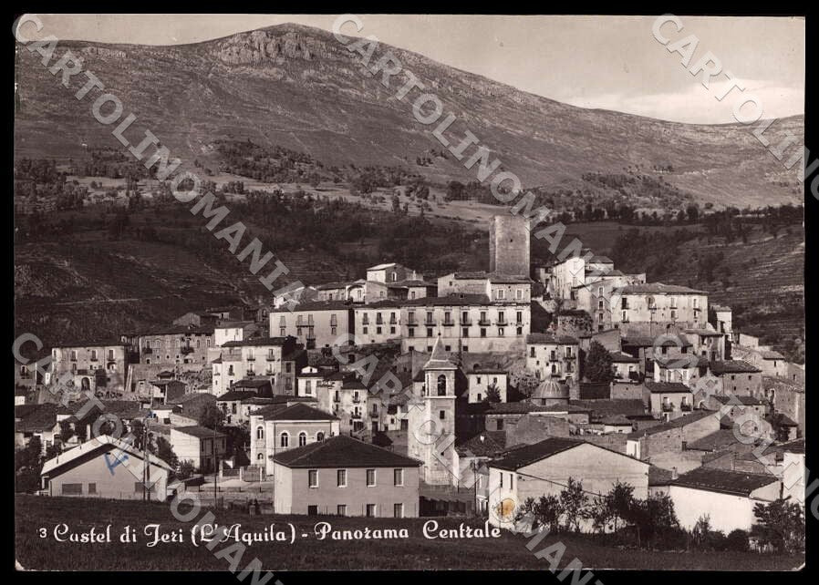 L'Aquila Castel di Jeri Panorama Centrale MACCHIA FG Foto cartolina GM0309 – fronte