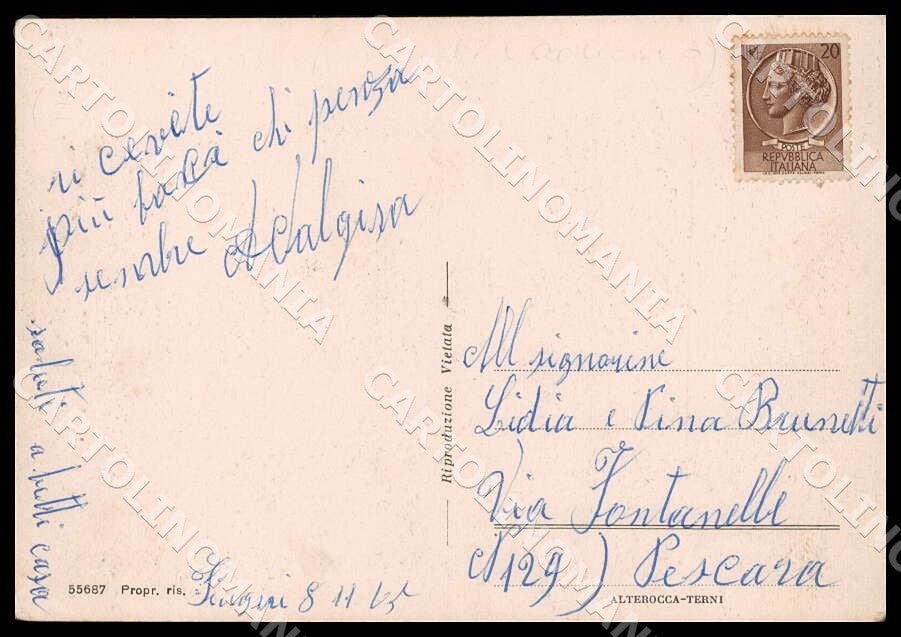 L'Aquila Cagnano Amiterno Fiugni Alterocca FG cartolina GM0313 – retro