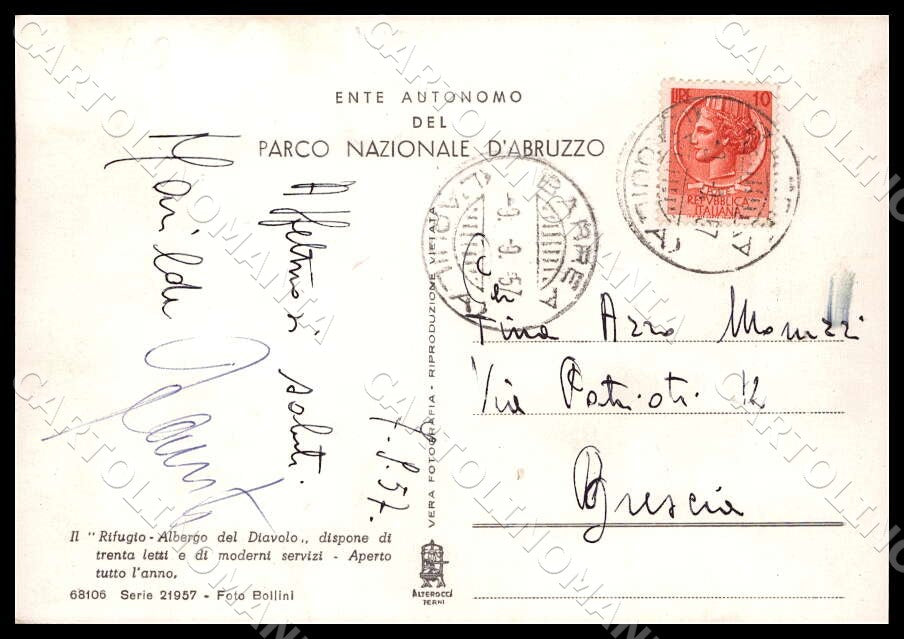 L'Aquila Gioia dei Marsi Parco Nazionale Abruzzo FG Foto cartolina GM0321 – retro