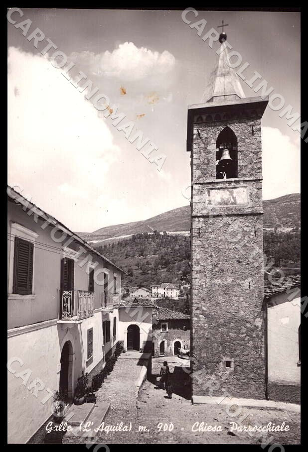L'Aquila Tagliacozzo Gallo Chiesa Parrocchiale MACCHIE FG Foto cartolina GM0323 – fronte