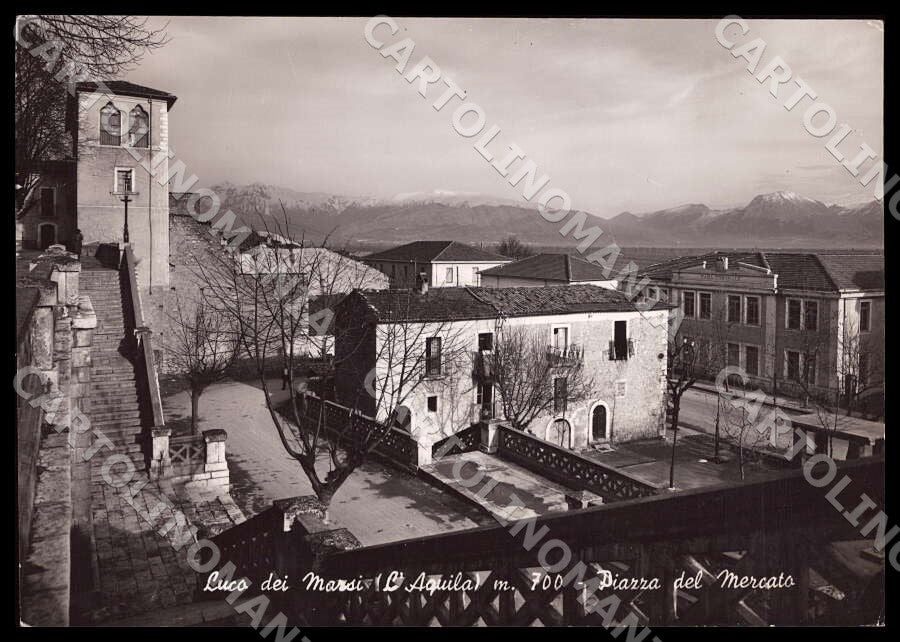 L'Aquila Luco dei Marsi Piazza Mercato Alterocca FG Foto cartolina GM0328 – fronte
