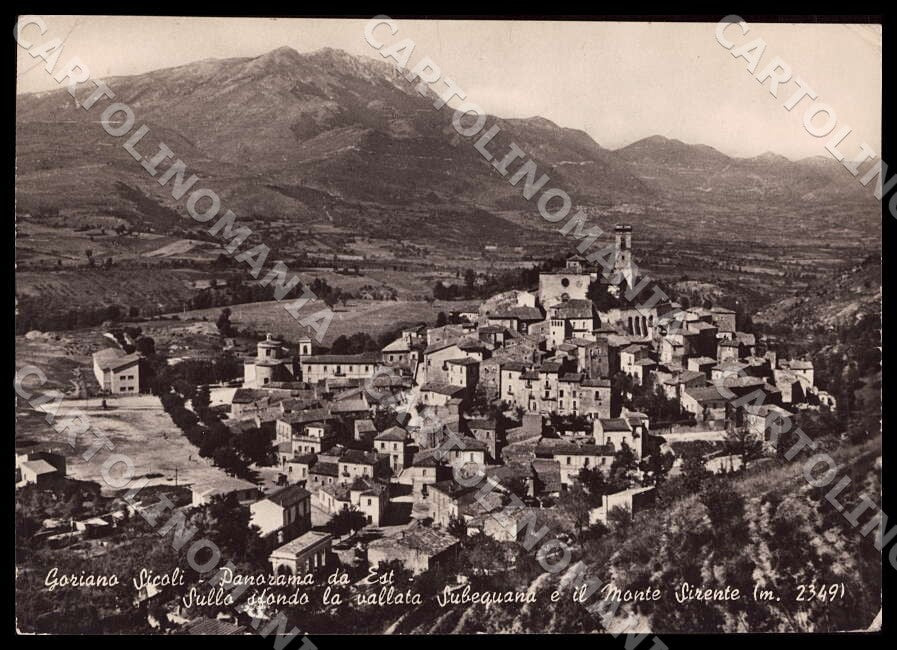 L'Aquila Goriano Sicoli Panorama Est Sirente PIEGHINA FG Foto cartolina GM0329 – fronte