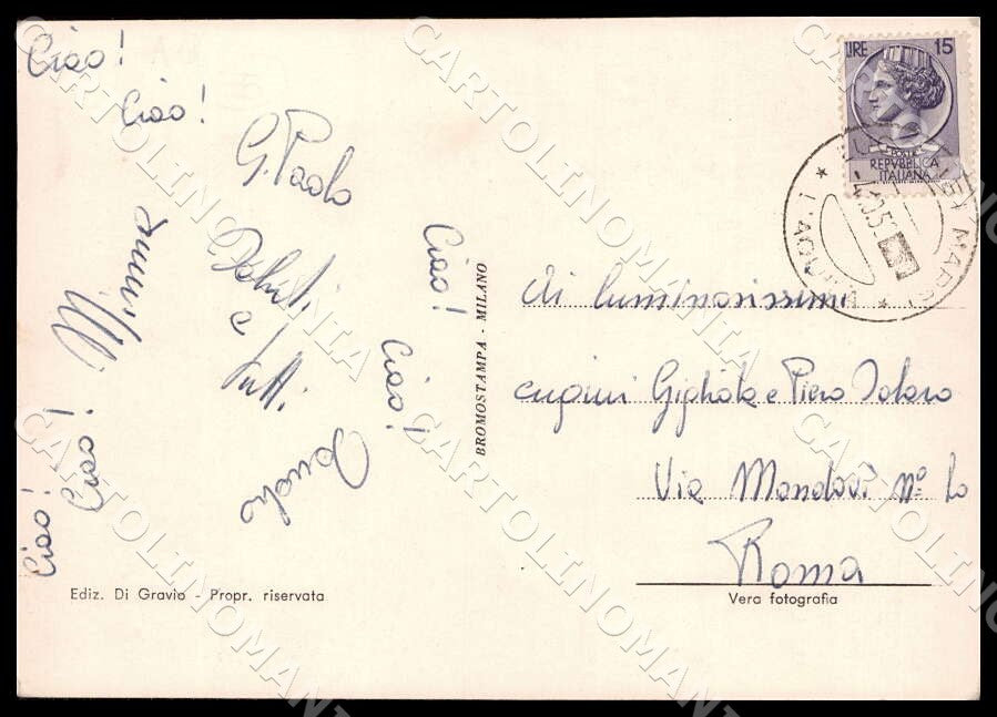 L'Aquila Luco nei Marsi Piazza Umberto I FG Foto cartolina GM0333 – retro