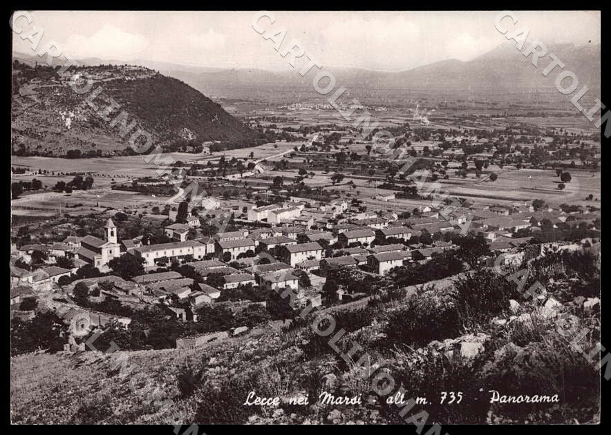 L'Aquila Lecce nei Marsi Panorama Alterocca PIEGHINE FG Foto cartolina GM0337 – fronte