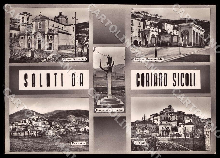 L'Aquila Goriano Sicoli Chiesa Santa Gemma Fontana FG Foto cartolina GM0343 – fronte