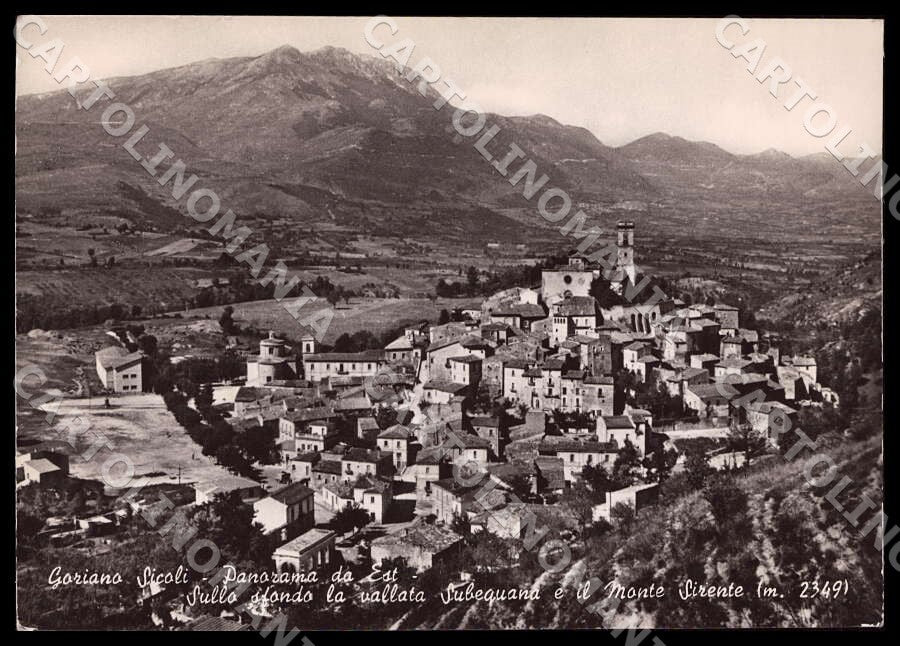 L'Aquila Goriano Sicoli Panorama Est sfondo vallata FG Foto cartolina GM0344 – fronte