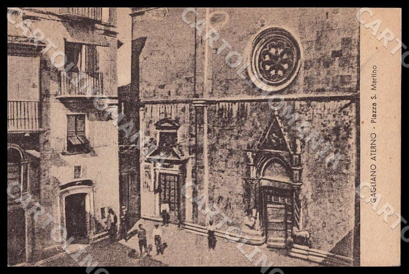 L'Aquila Gagliano Aterno Piazza San Martino cartolina GM0349 – fronte