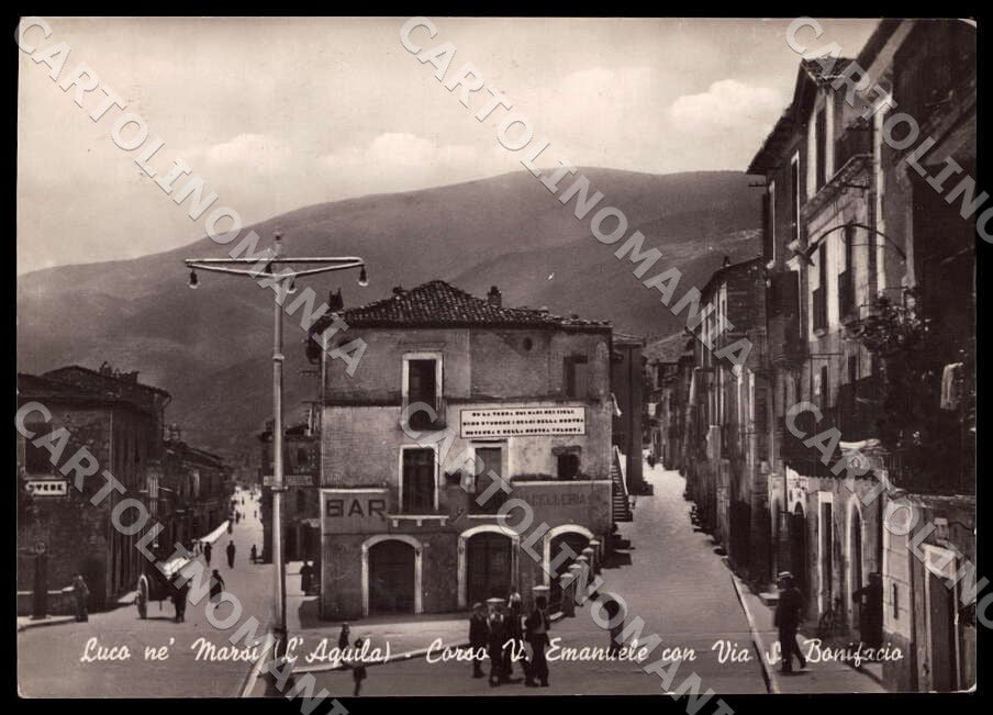 L'Aquila Luco nei Marsi Corso Vittorio Emanuele MACCHIA FG Foto cartolina GM0354 – fronte