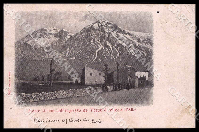 L'Aquila Massa d'Albe Monte Velino Alterocca 541 PIEGHINA cartolina GM0356 – fronte