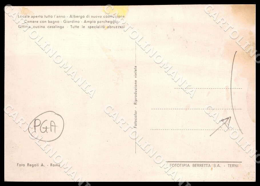 L'Aquila Roccacerro Saluti da Marsia Seggiovia PIEGHINA FG Foto cartolina GM0362 – retro
