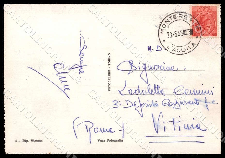 L'Aquila Montereale Costumi Abruzzo Mestieri FG Foto cartolina GM0369 – retro