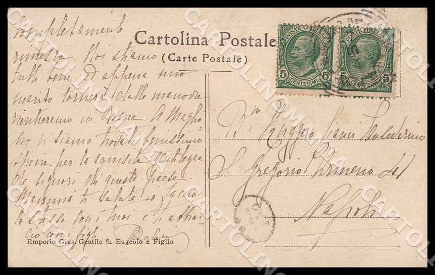 L'Aquila Magliano de' Marsi Saluti da Piazza Santa Lucia cartolina GM0374 – retro