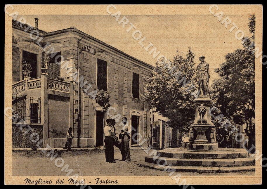 L'Aquila Magliano dei Marsi Fontana Alterocca PIEGHINE FG cartolina GM0377 – fronte