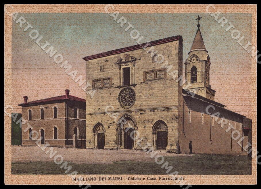 L'Aquila Magliano dei Marsi Chiesa Casa Parrocchiale FG cartolina GM0378 – fronte