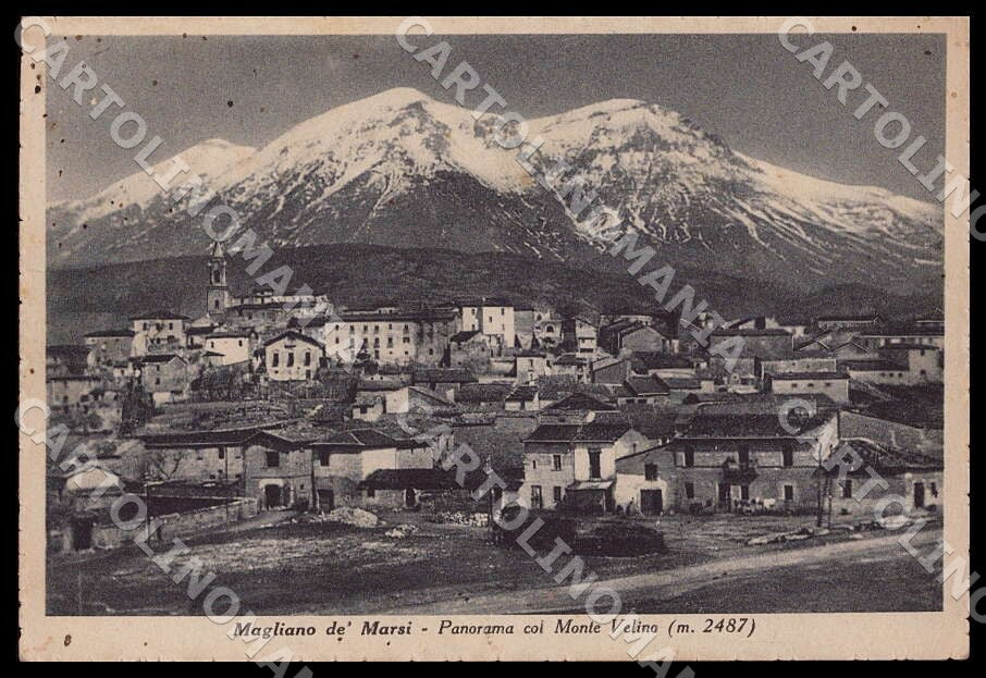 L'Aquila Magliano de' Marsi Panorama Monte Velino FG cartolina GM0379 – fronte