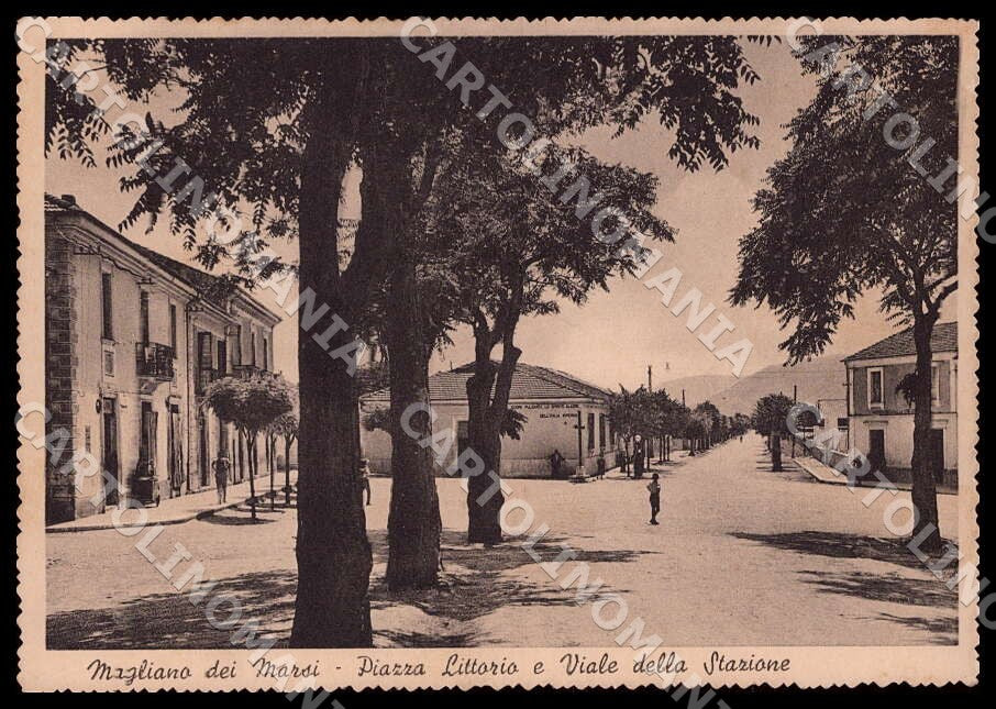 L'Aquila Magliano dei Marsi Piazza Littorio Viale Stazione FG cartolina GM0382 – fronte