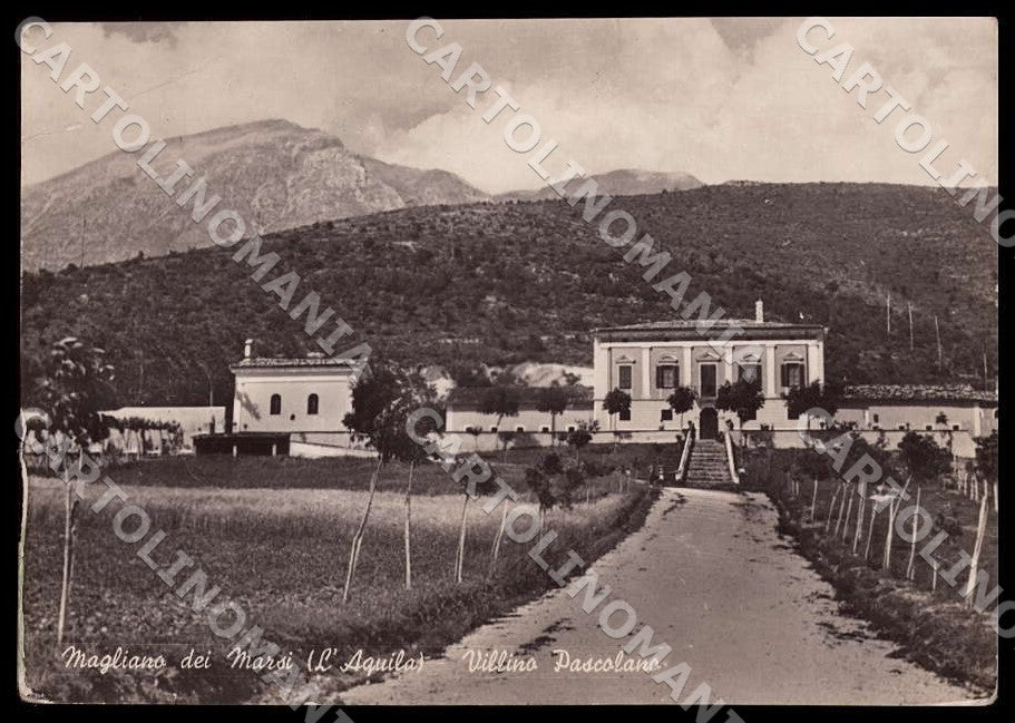 L'Aquila Magliano dei Marsi Villino PIEGA COLLA FG Foto cartolina GM0383 – fronte