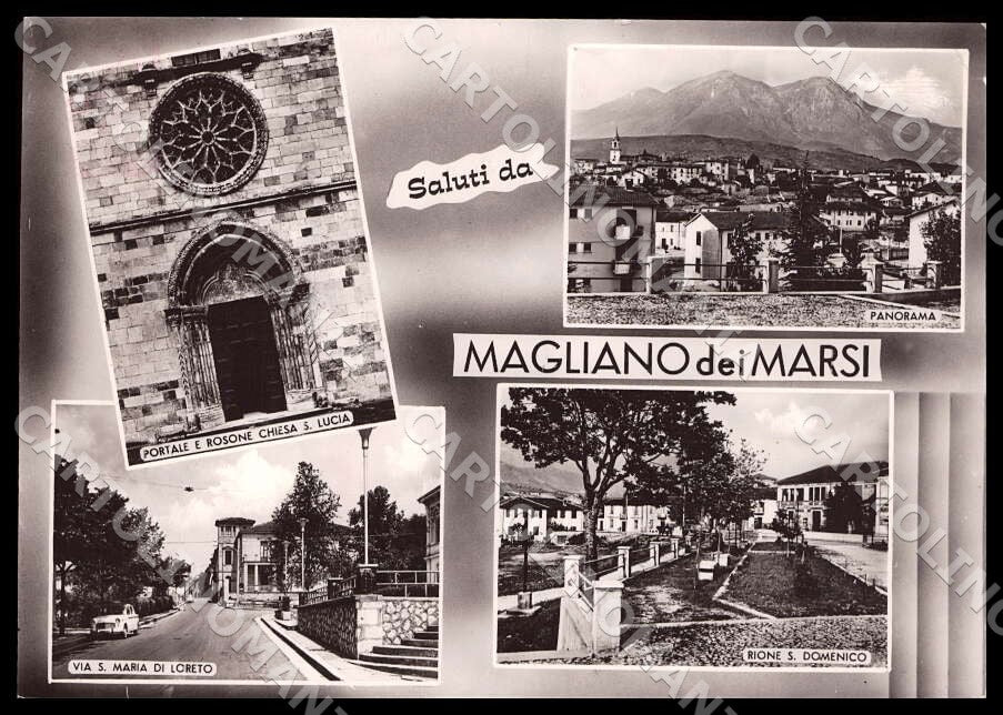 L'Aquila Magliano dei Marsi Saluti da Panorama FG Foto cartolina GM0387 – fronte