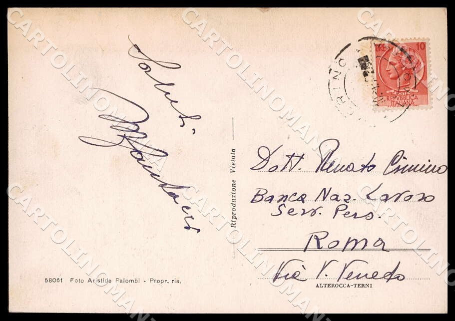 L'Aquila Morino Veduta panoramica Alterocca FG cartolina GM0390 – retro