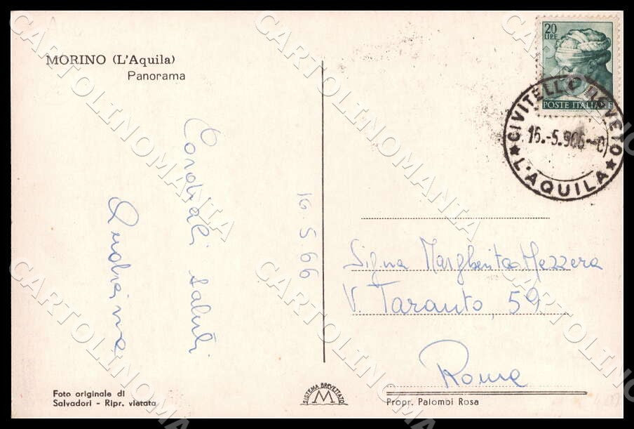 L'Aquila Morino Panorama FG Foto cartolina GM0391 – retro