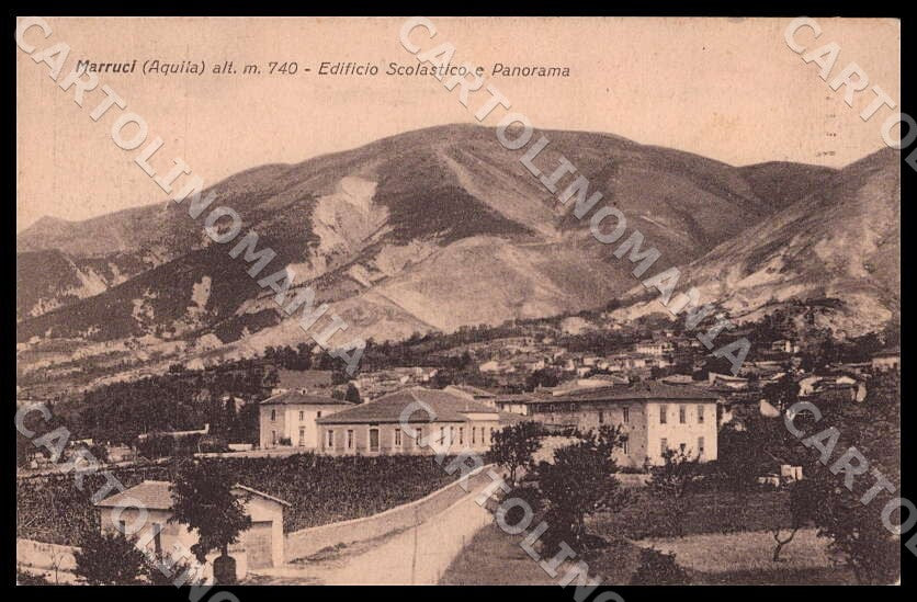 L'Aquila Marruci Edificio Scolastico Panorama Scuola cartolina GM0394 – fronte