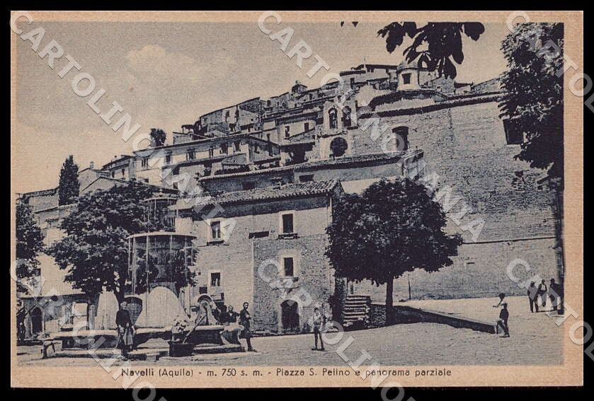 L'Aquila Navelli Piazza San Pelino panorama parziale Alterocca cartolina GM0397 – fronte